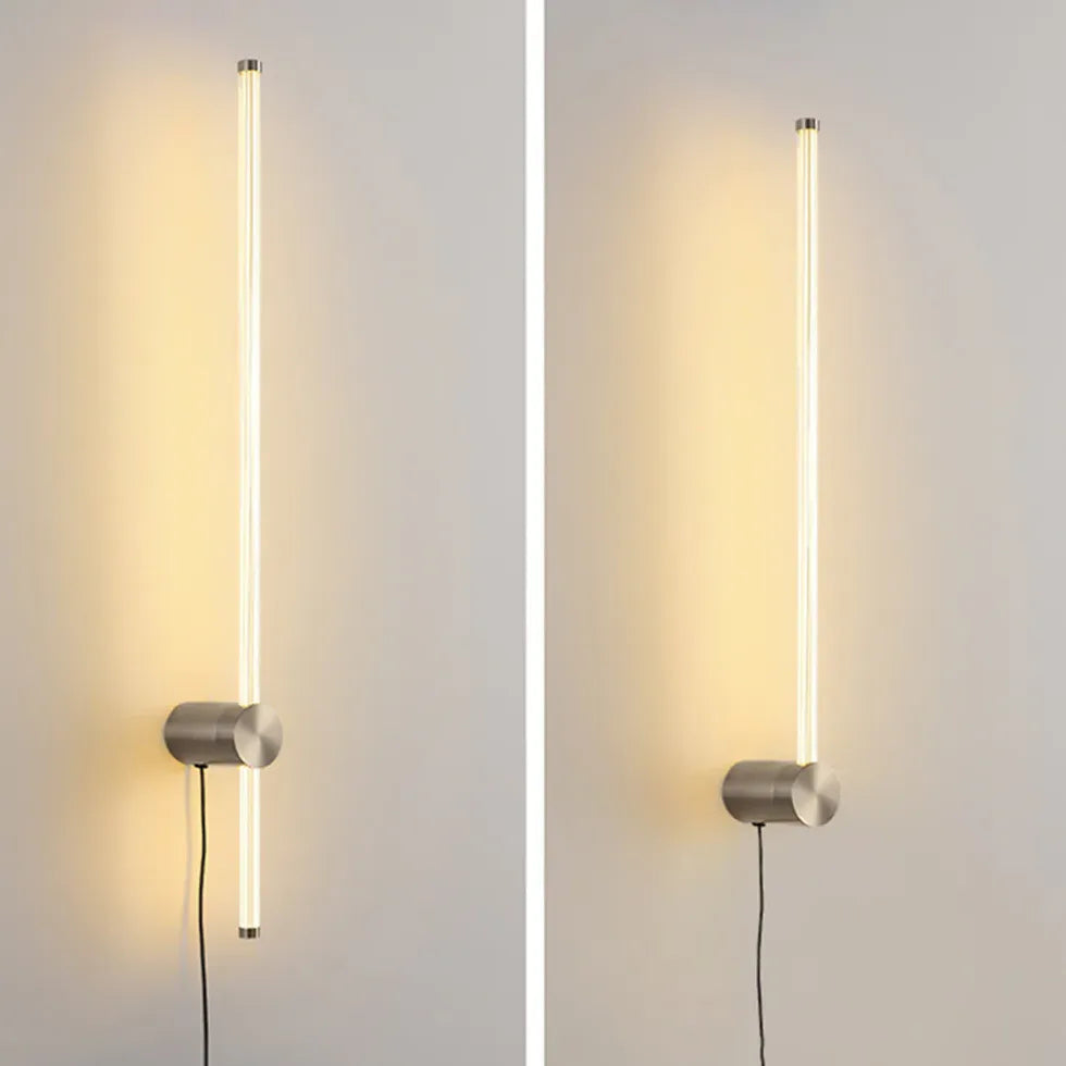 Linear Metal Plug in Wall Lights