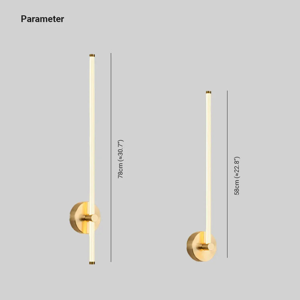 Wandleuchte Messing Modern mit LED und schlichtem Design