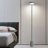 Slim Round Black Minimalist Floor Lamp