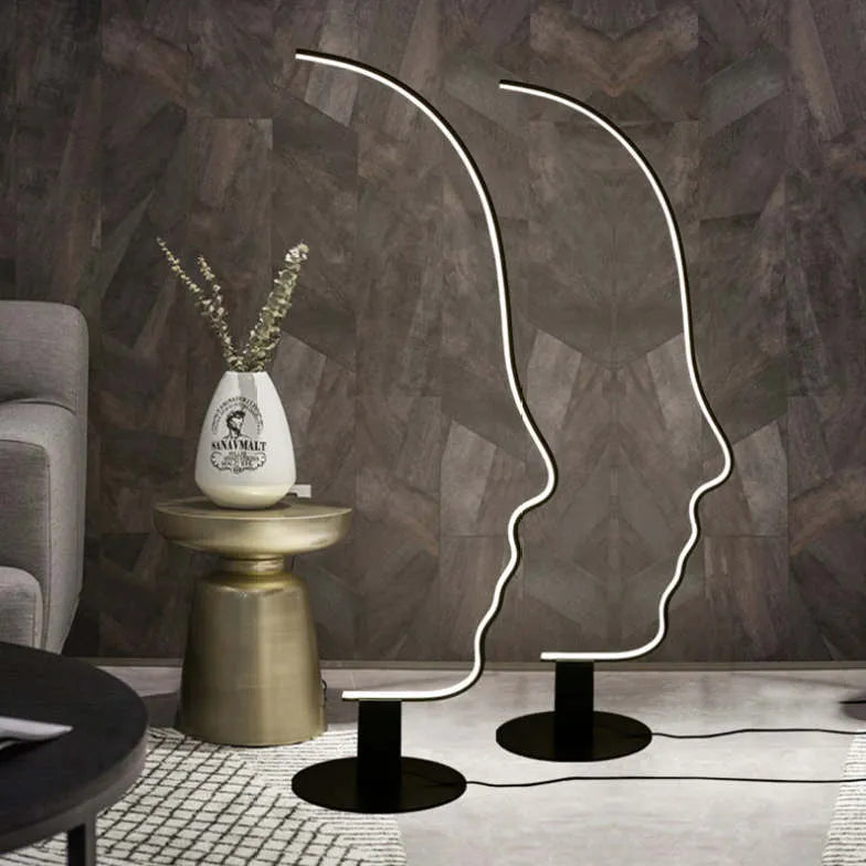 Side-Face Outline Artistic Modern Table Lamp