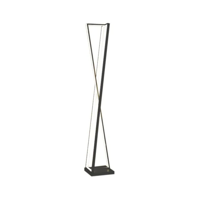 X-Shaped White Plug Tripod Floor Lamp