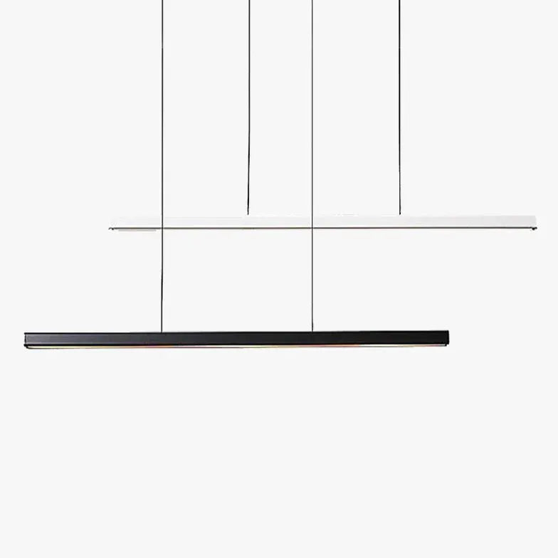 Linear Metal White LED Kitchen Pendant Light