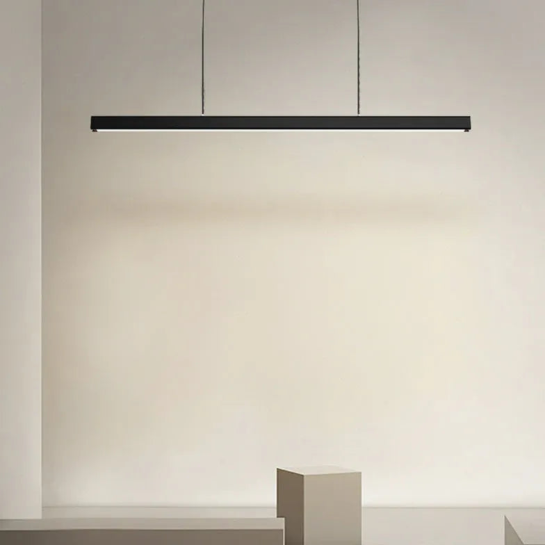 Linear Metal White LED Kitchen Pendant Light