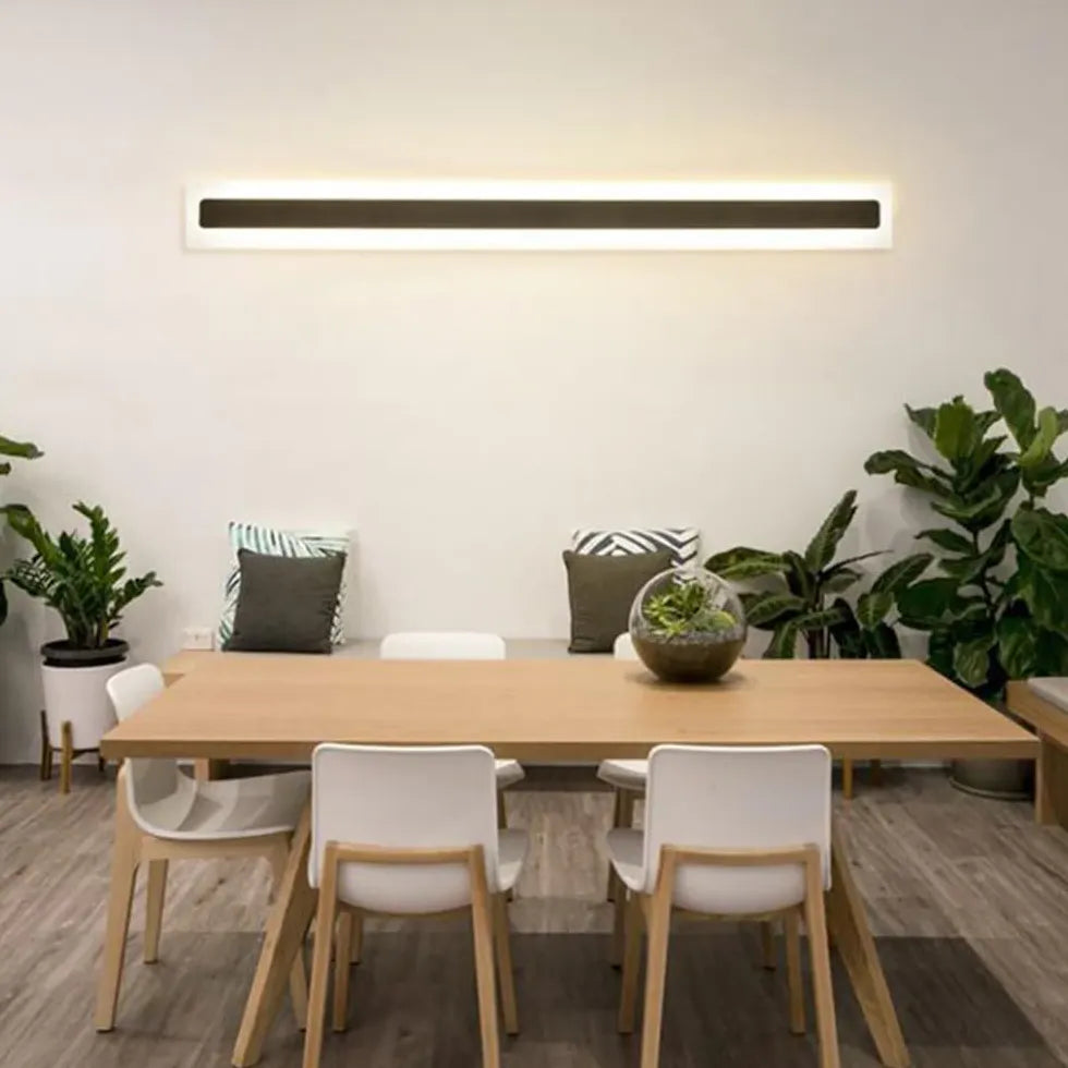 Flache LED Wandleuchte modern schlicht rechteckig