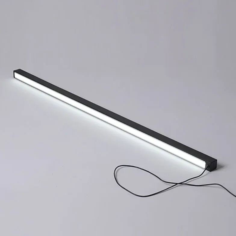 Black Rectangular Linear LED Floor Lamp