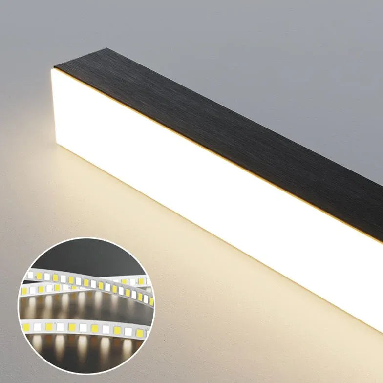 Linear Black LED Bar Pendant Light