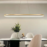 Black Oval LED Kitchen Pendant Light