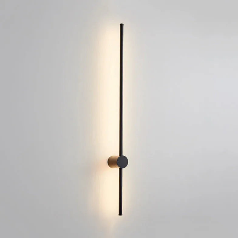 Vertical Linear Black Outdoor Wall Lights