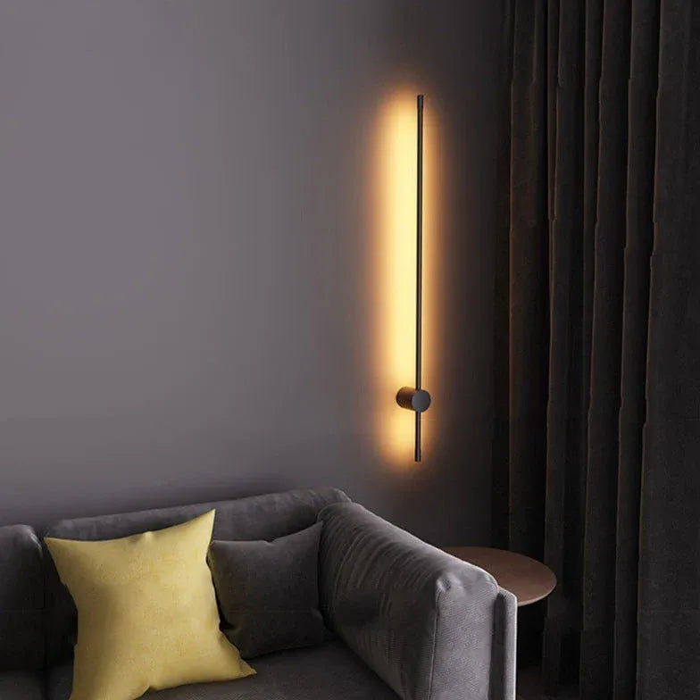 Vertical Linear Black Outdoor Wall Lights