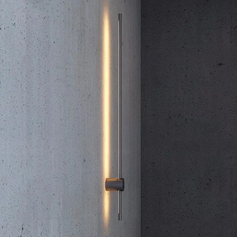 Vertical Linear Black Outdoor Wall Lights