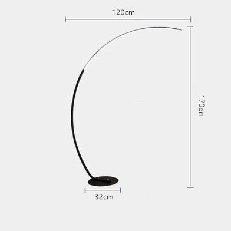 Linear Minimalist Curved Design Floor Lamp