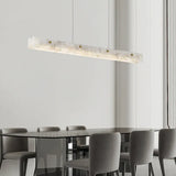 Onyx Finish White Dining Room Pendant Light