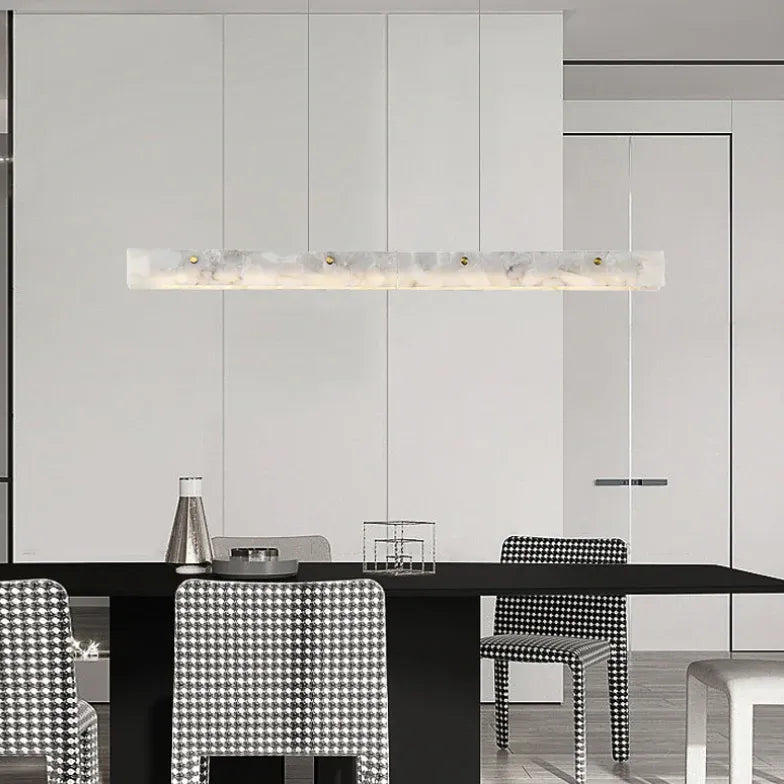 Onyx Finish White Dining Room Pendant Light