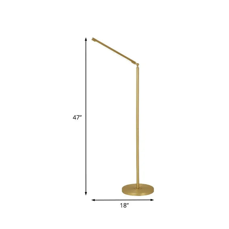 Gold Long Strip LED -Stehlampe