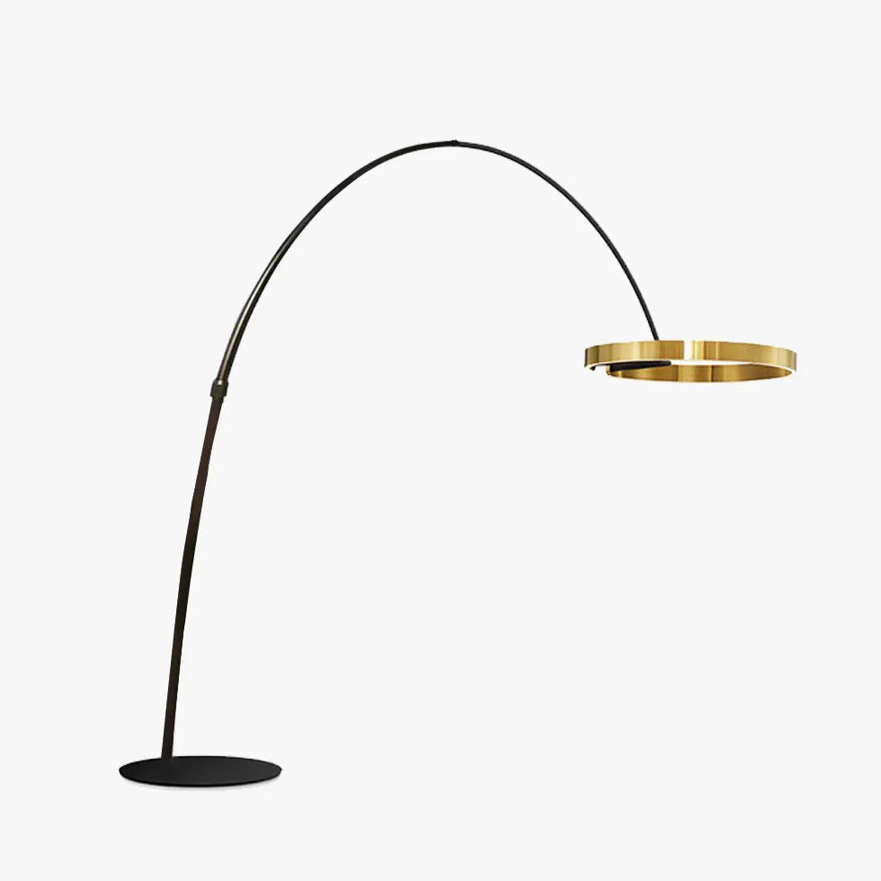 Black Ring Modern Arched Floor Lamp