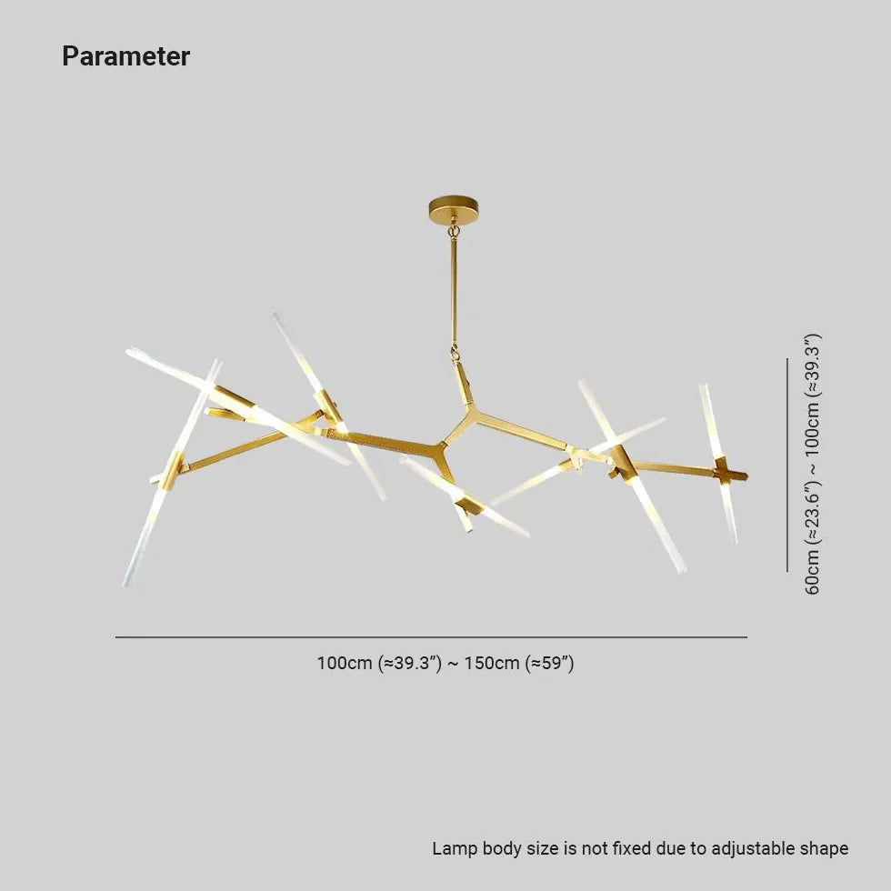 Multi-Rod Modern LED-Kronleuchterlicht