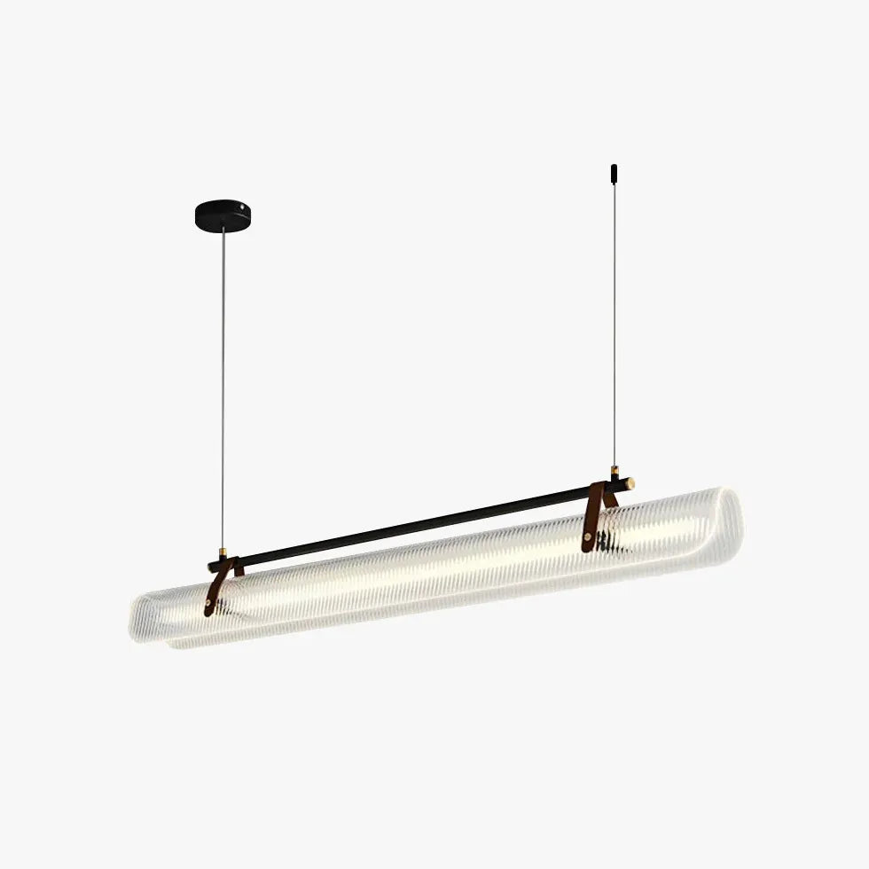 Industrial Kitchen Linear Glass Shade Pendant Light