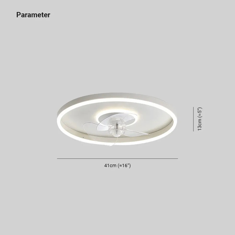 Weißer unregelmäßiger Deckenventilator mit Licht