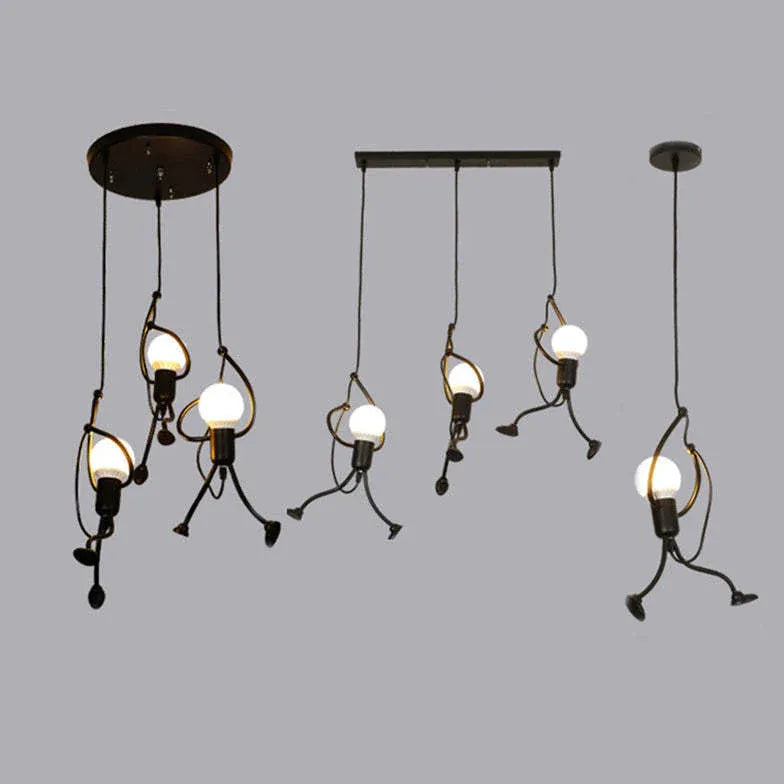 Schlafzimmer LED Deckenleuchte mit kleinem Eisenmann Design - Clowas.de