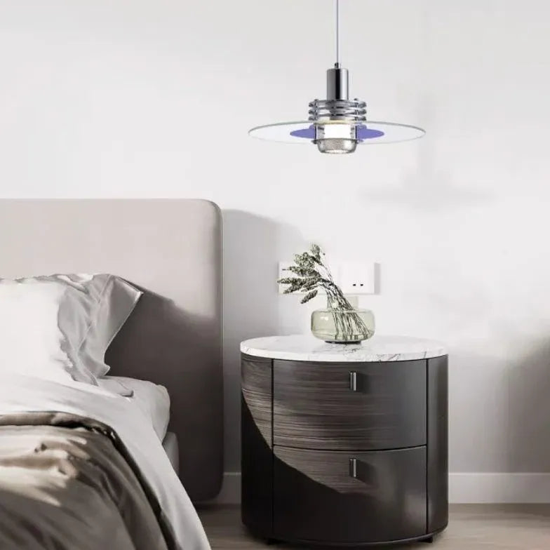 Einzelne Pendelleuchte moderne Glas transparent Design - Clowas.de