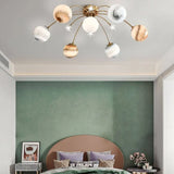 Planetary Sphere Glass Bedroom Ceiling Light