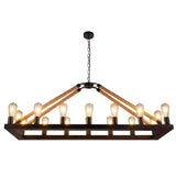 Square Multi-Bulb Rope Industrial Pendant Light