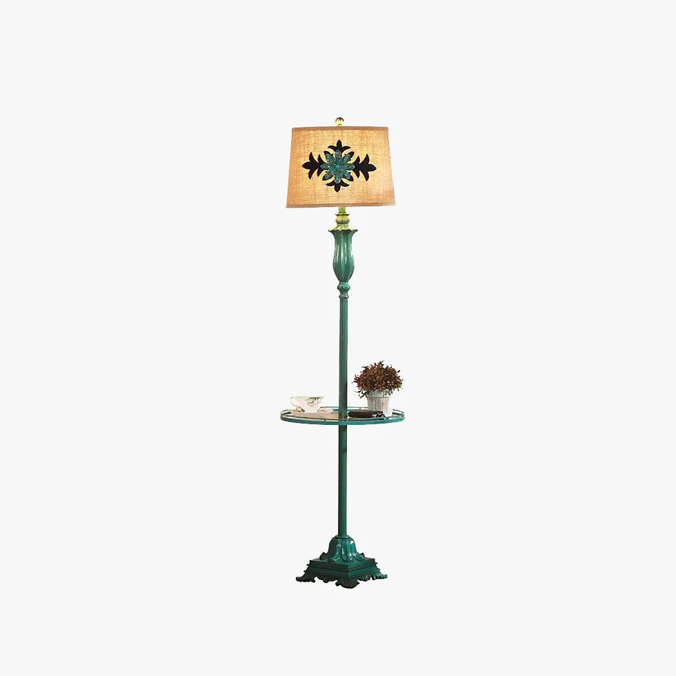 Grüne Vintage Country Style Stage Lampe