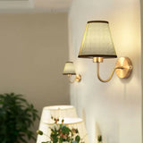 Fabric Lampshade Modern Gold Wall Lights