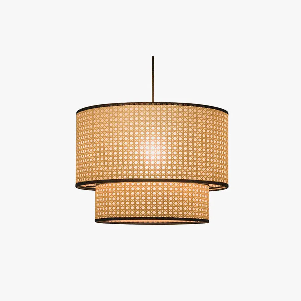 Esszimmer Pendelleuchte LED im einfachen Rattandesign - Clowas.de