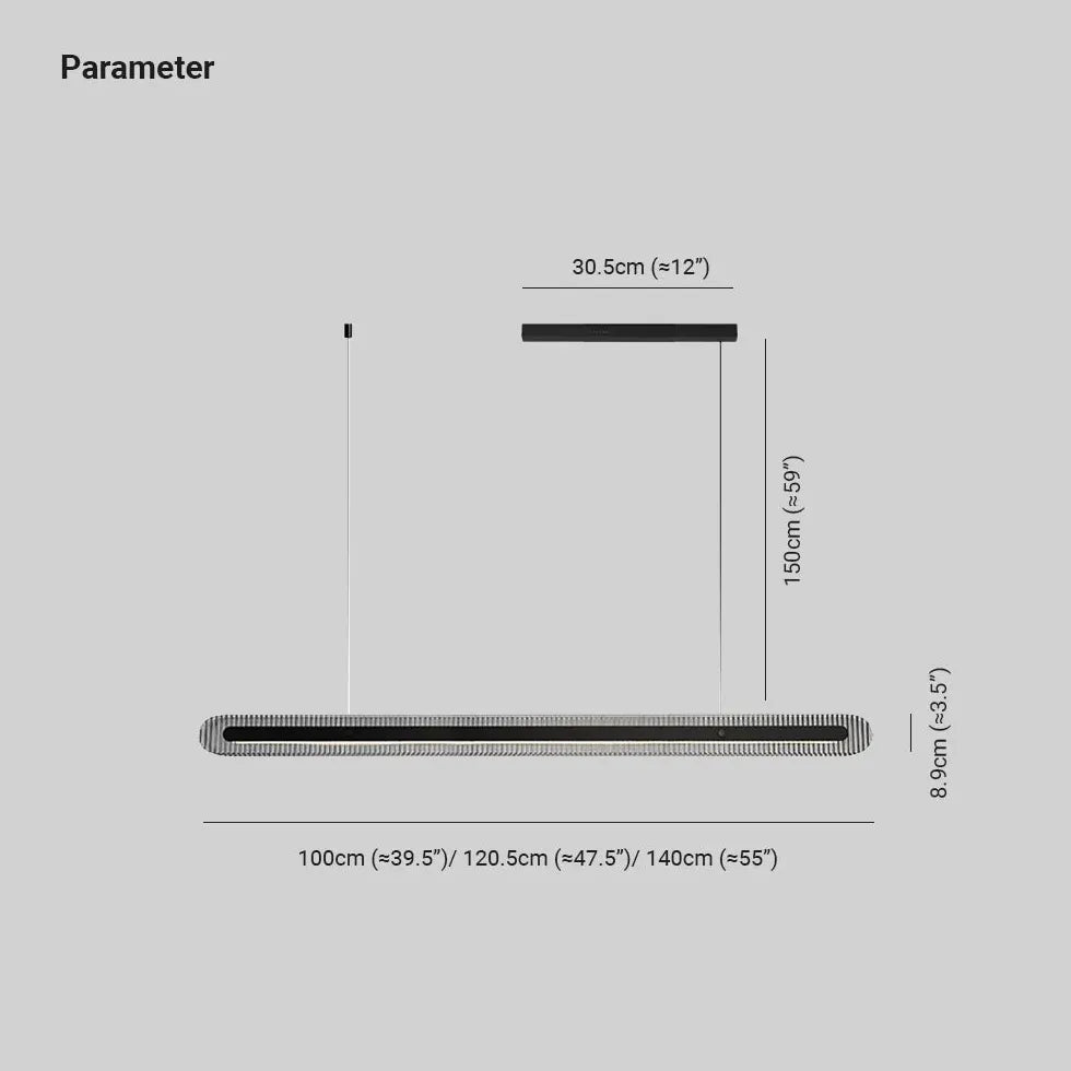 Schwarzes Acryl rechteckig für Esszimmerhänger Licht