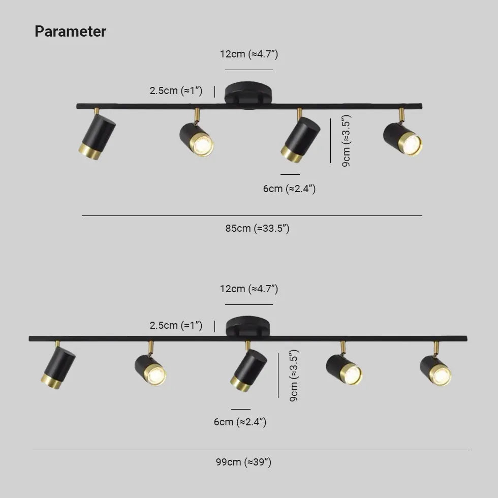 Industrie Deckenstrahler in modernem schwarzen Design