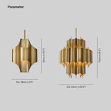 Industrial Design Hängelampe aus Vollkupfer im modernen Stil