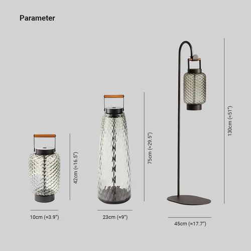 Hanging Glass Lantern Outdoor Floor lamps