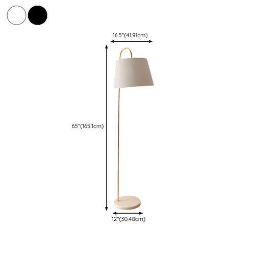 Weiße minimalistische Stofflampe