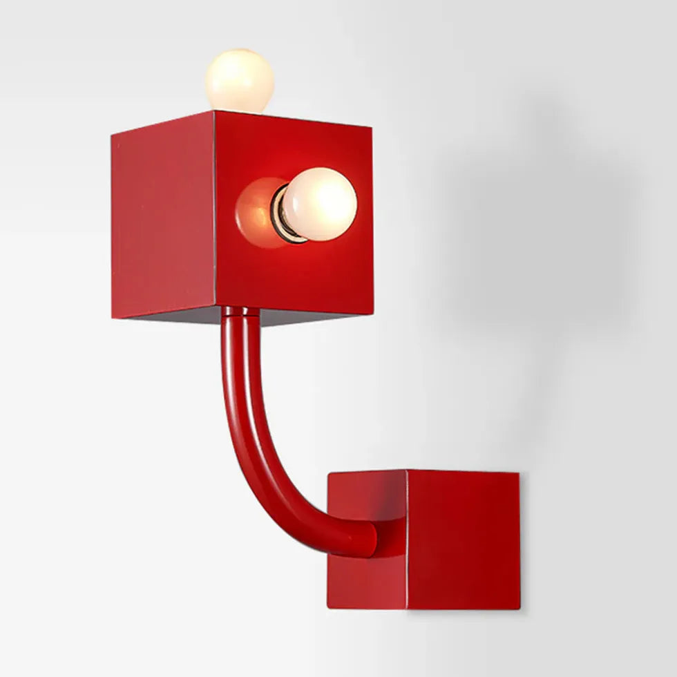 Red Cube Creative Modern Wall Lights