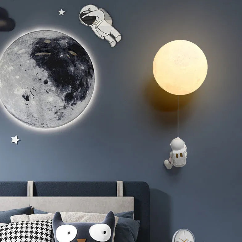 Astronaut Moon Modern Wall Lights