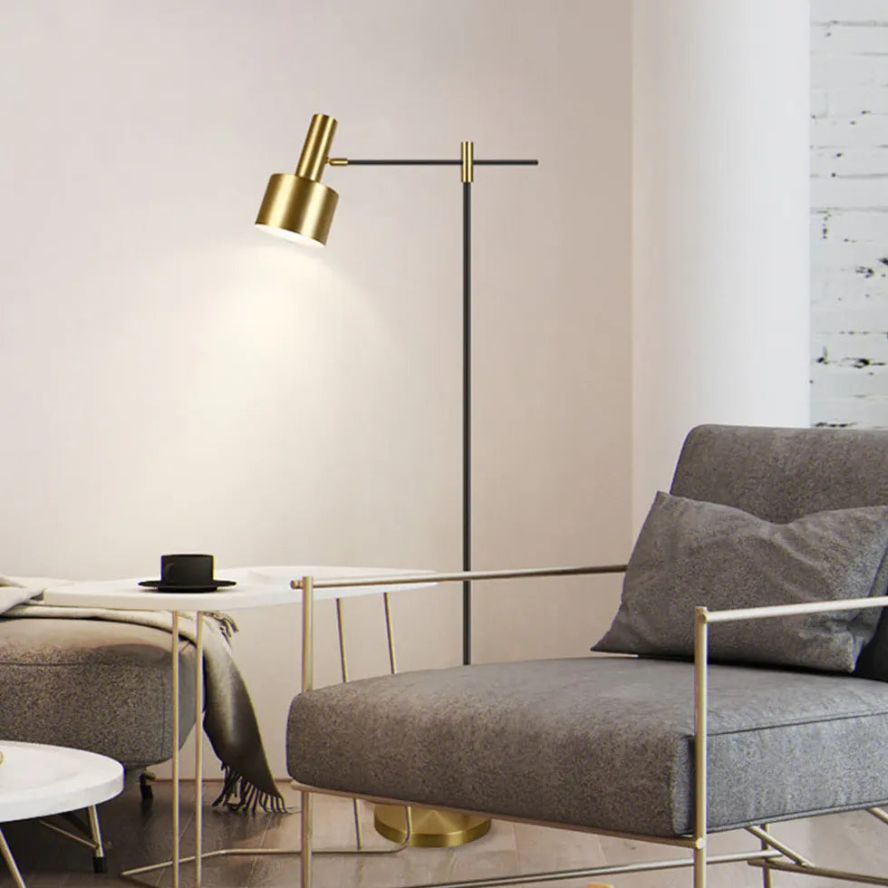 Goldfaltungsverstellbare minimalistische moderne Stehlampe