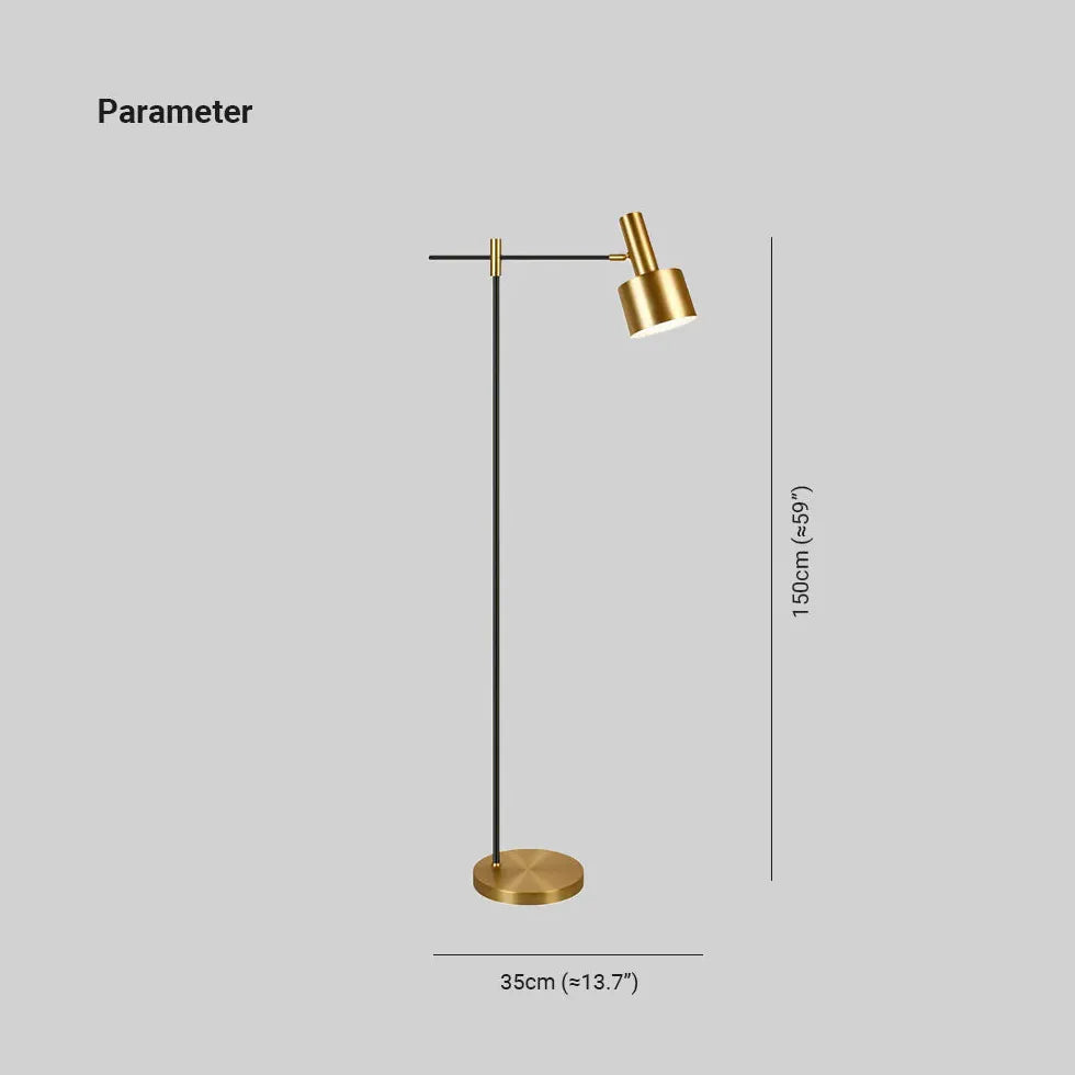 Goldfaltungsverstellbare minimalistische moderne Stehlampe