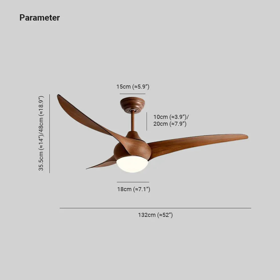 Braunen optimierten Deckenventilator mit Licht