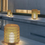gartenlampe sockelleuchte stilvolle rattan beleuchtung für außen - Clowas.de