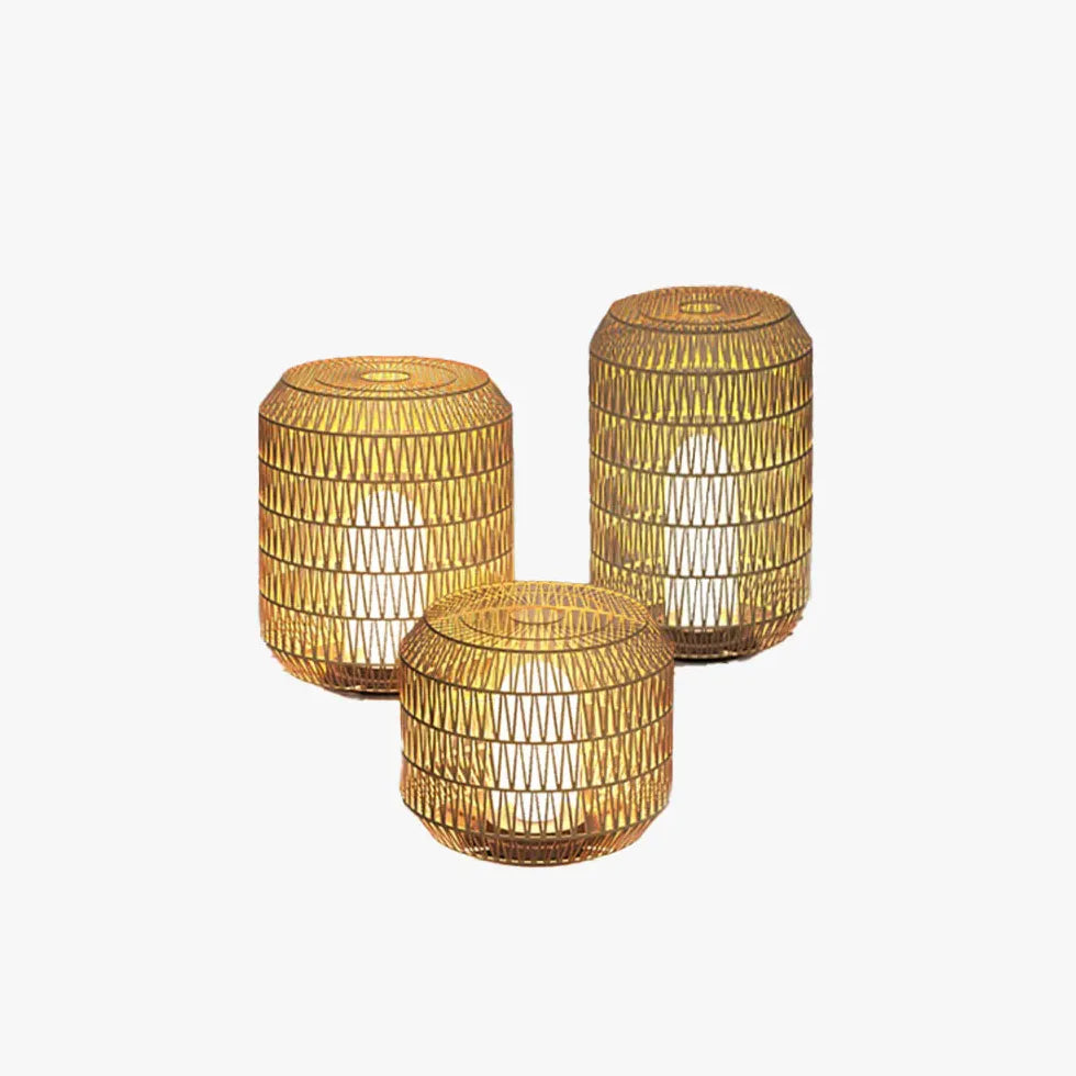 gartenlampe sockelleuchte stilvolle rattan beleuchtung für außen - Clowas.de