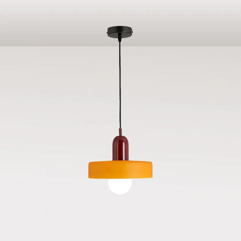 Gelbe Pendelleuchte im skandinavischen minimalistischen Glasdesign - Clowas.de