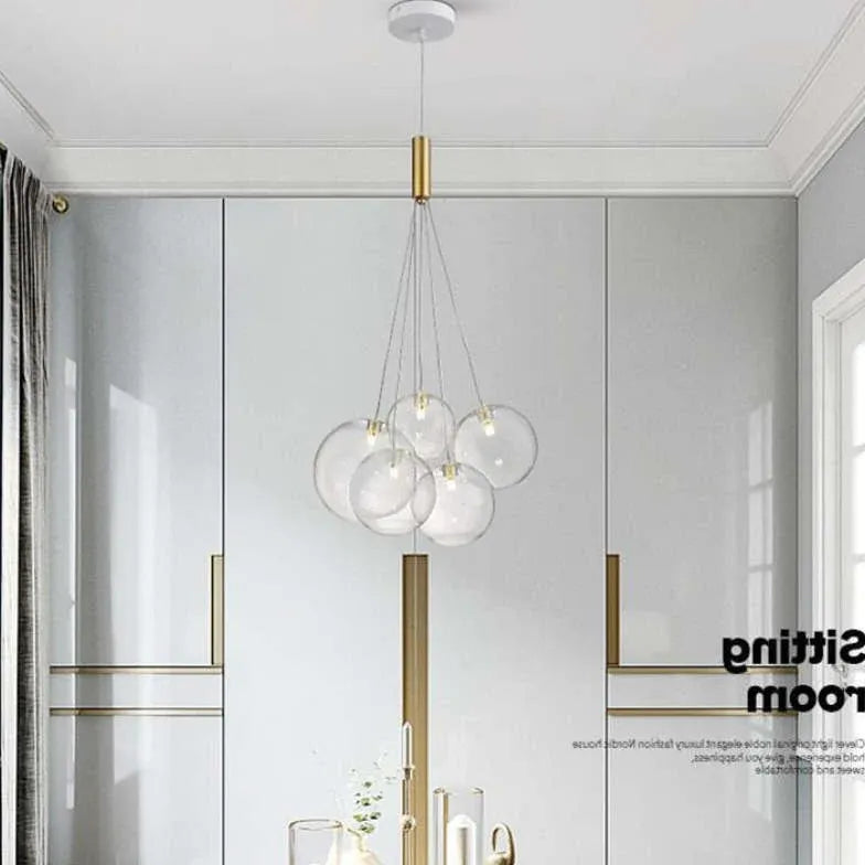 Glas Pendelleuchte mehrflammig modern schlicht nordisch Design - Clowas.de