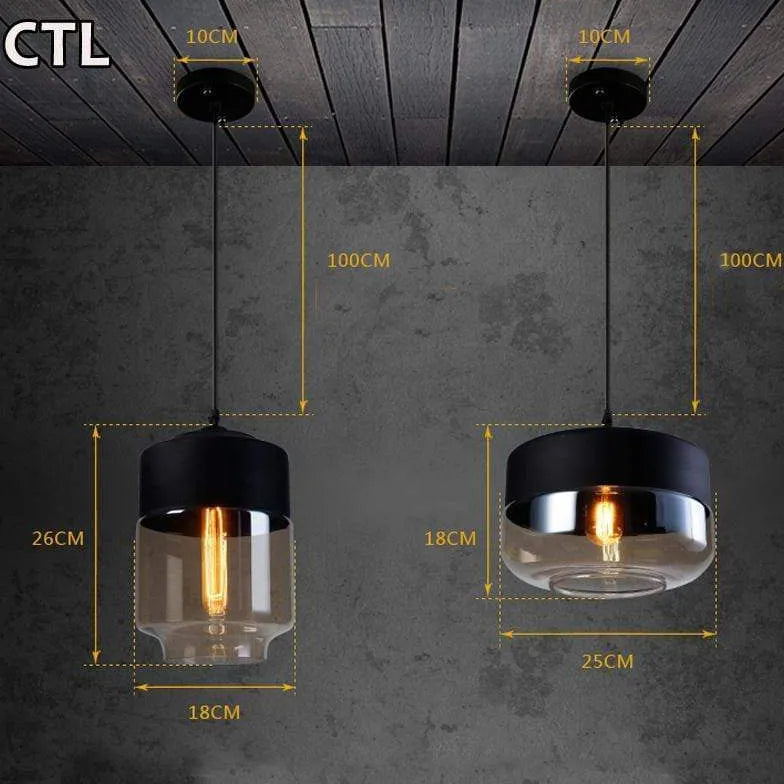 Geometrisches klares Glas modernes Anhänger Licht