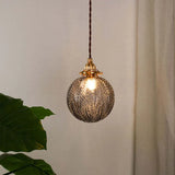 Gold Geometric Glass Bedroom Pendant Light