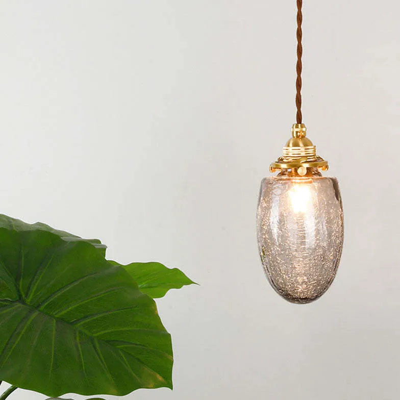 Gold Geometric Glass Bedroom Pendant Light