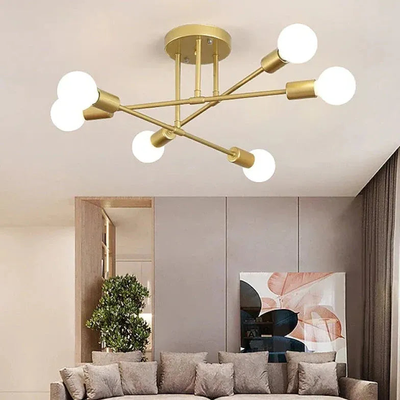 Gold Pendelleuchte im nordischen kreativen Design - Clowas.de