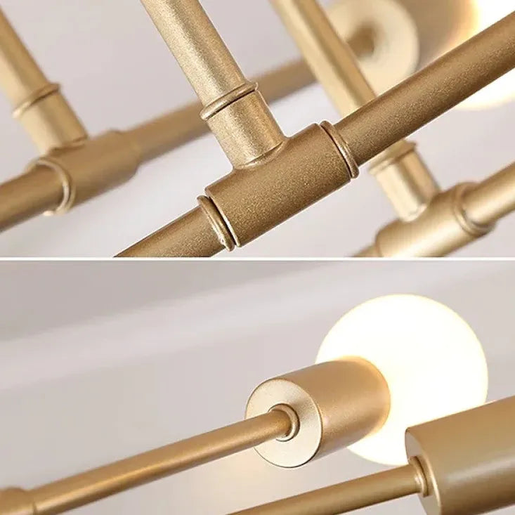 Gold Pendelleuchte im nordischen kreativen Design - Clowas.de