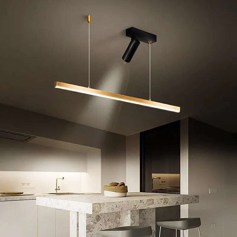 Linear Gold Minimalist Kitchen Anhänger Licht