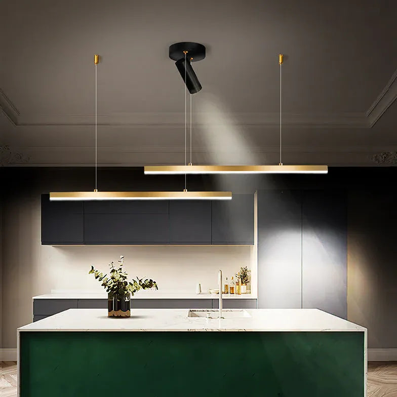 Linear Gold Minimalist Kitchen Anhänger Licht